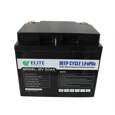 batterie rechargeable LED de 50Ah 12V LiFePO4 de lithium solaire de lumière de la batterie