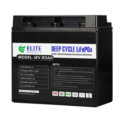 Lithium Ion Battery, cycle profond LiFePO4 Li Ion Battery de l'élite LFP 12v 20Ah