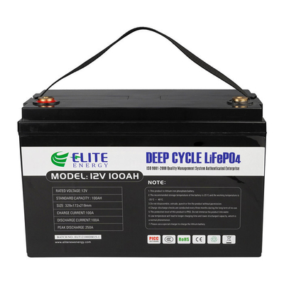 Lithium Li Ion Rechargeable Battery Deep Cycle de rv 12V 100Ah LiFePO4