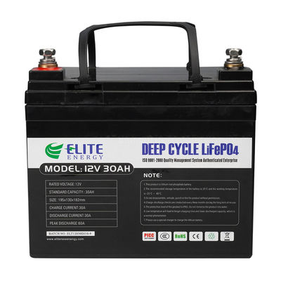 Cycle profond de la batterie 12v 30Ah de la caravane Lifepo4 de LFP Li Ion Phosphate rv