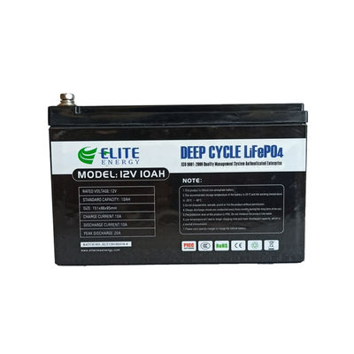 Batterie rechargeable de lithium portatif de 12V 10Ah LiFePO4 IP54 128 Wh